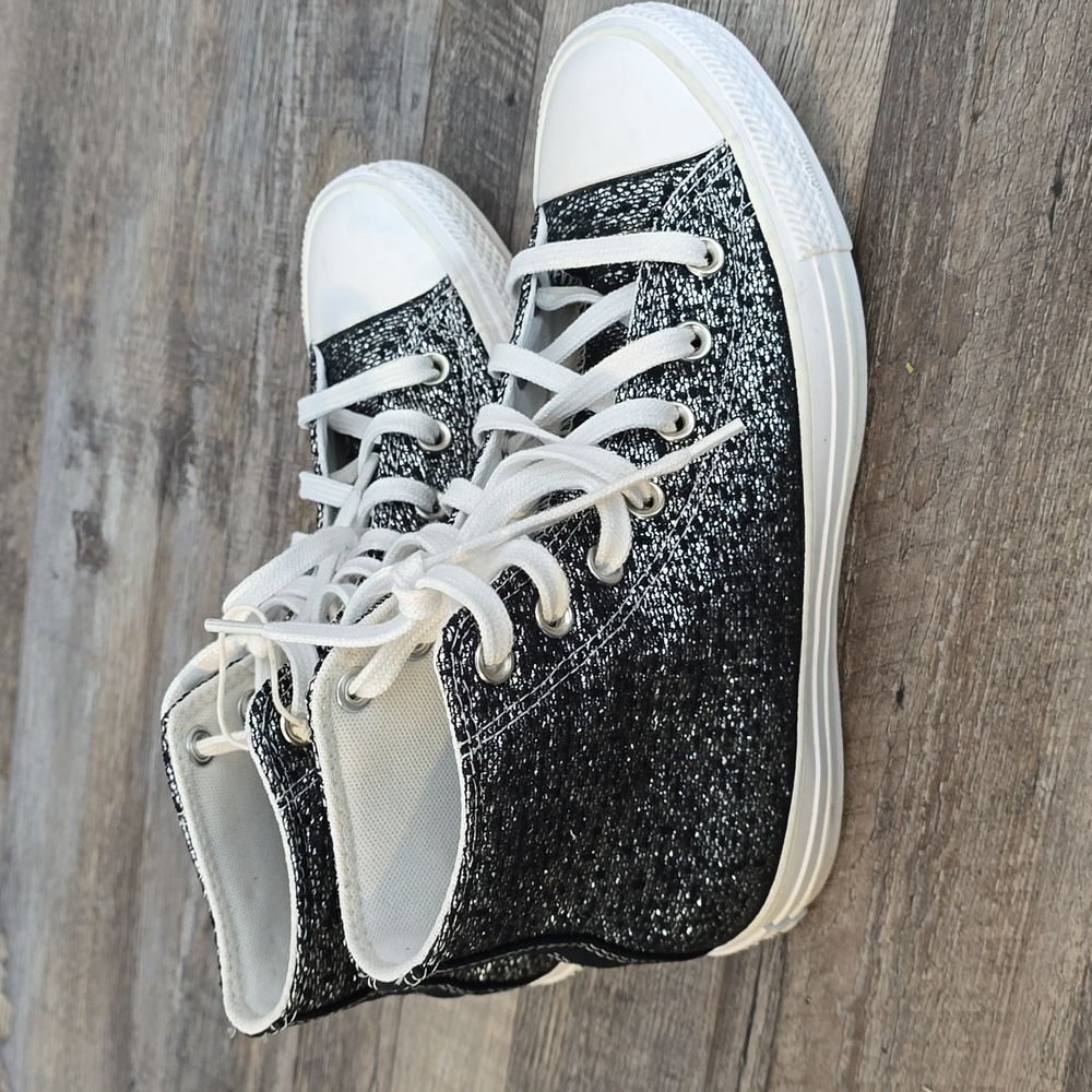Converse CHUCK TAYLOR All Star High Top Glitter Sneakers Women 7.5 - Picture 5 of 11